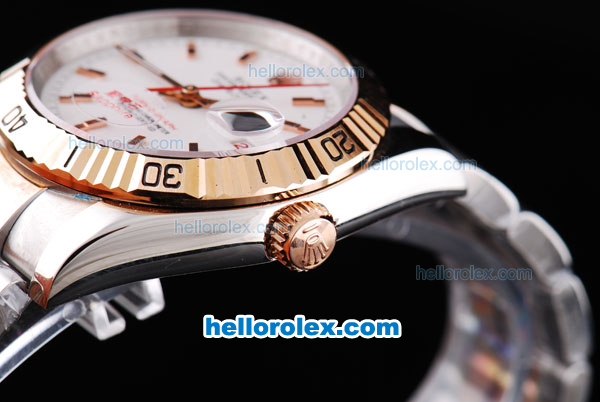 Rolex Datejust Turn-O-Graph Oyster Perpetual Two Tone with Gold Bezel and White Dial - Click Image to Close